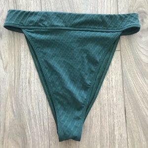 High leg emerald green bikini bottom